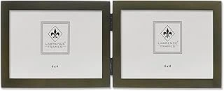 Lawrence Frames Hinged Double Yatay Wood Picture Frame Gallery, 4 6 Inç, Green ürün görseli 1