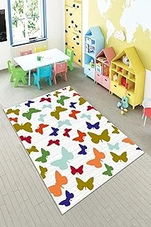 Pelangi Gri Rengarenk Desenli Yıkanabilir Kaymaz Taban Tutmazbebek Çocuk Odası Halısı, Beyaz-Turuncu 100 X 500, 901357174100500 ürün görseli 1