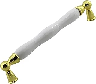 Domaniç Porselen Altın Beyaz Kulp 160 Mm Mobilya Çekmece Mutfak Dolabı Dolap Kapak Kulplar Kulb Kulp ürün görseli 1
