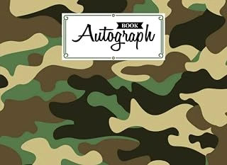 Autograph Book: Camo Print Cover | Memory Book, Signature Celebrity Memorabilia Album Gift, Size 8.25" X 6" By Kerstin Wilhelm ürün görseli 1