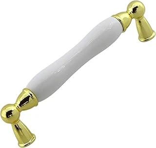 Domaniç Porselen Altın Beyaz Kulp 128 Mm Mobilya Çekmece Mutfak Dolabı Dolap Kapak Kulplar Kulb Kulp ürün görseli 1