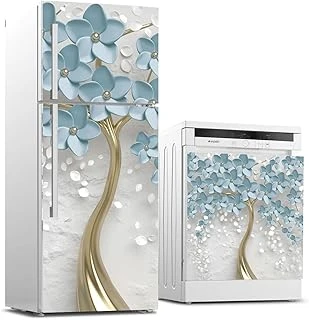Buzdolabı Bulaşık Makinası Beyaz Eşya Sticker Kaplama 3D Yaprak ürün görseli 1