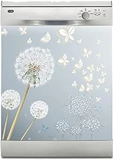 Bulaşık Makinesi Sticker Kaplama Beyaz Eşya Kaplama Tüy Çiçekler ürün görseli 1