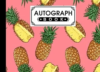 Autograph Book: Pineapples Cover | Memory Book, Signature Celebrity Memorabilia Album Gift, Size 8.25" X 6" By Gunnar Witte ürün görseli 1