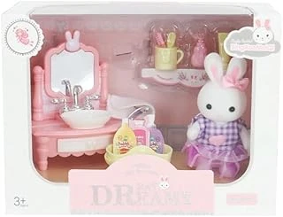 Mega Oyuncak 6621 5 Bay Mini Tavşan Lavabo Seti Oyuncak Figür Banyo Aksesuarları 3 Yaş Üzeri ürün görseli 1