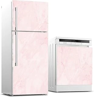 Buzdolabı Bulaşık Makinası Beyaz Eşya Sticker Kaplama Pembe Mermer ürün görseli 1