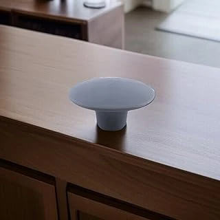 Bohem Gri Geniş Mantar Kulp Düğme 1 Adet Mobilya Dolabı Çekmece Mutfak Dolap Kulpu Kulbu Plastik ürün görseli 1