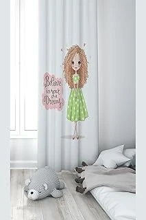 Pelangi Beyaz Prensens Desenli Dijital Baskı Yıkanabilir Bebek Çocuk Odası Fon Perdesi, Çok Renkli 70 X 200 ürün görseli 1