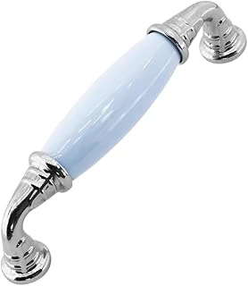 Mavron Porselen Krom Kulp 96 Mm 9.6 Cm Mobilya Çekmece Dolabı Dolap Kapak Kulplar Kulb Kulpu ürün görseli 1