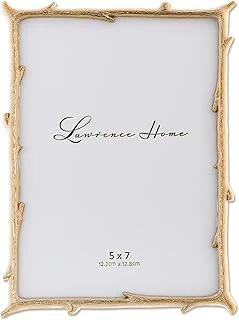 Lawrence Frames 5 X 7 Altın Metal Resim Çerçevesi Doğal Branch Tasarım Resim Çerçevesi ürün görseli 1
