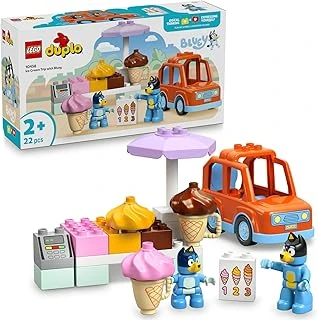 Duplo Bluey Ile Dondurma Gezisi 10458-2 Yaş Üzeri Çocuklar Için Araçlı Rol Oyunu Sunan Yaratıcı Yapım Seti, Doğum Günü Hediye Fikri (22 Parça) ürün görseli 1