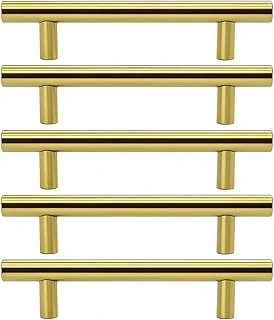 Alteta 5 Adet (128 Mm - 12.8 Cm) Gold Altın Metal Mobilya Mutfak Çekmece Dolap Kulbu Kulpu Kulpları ürün görseli 1