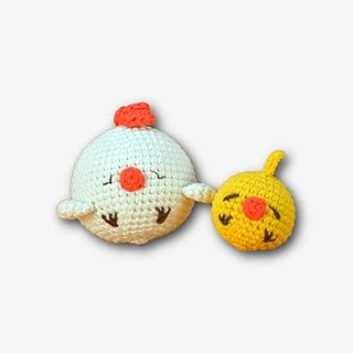 Hello Adorable Amigurumi Tığ İşi Kit Anne & Bebek Civciv ürün görseli 1