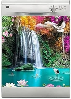 Bulaşık Makinesi Sticker Kaplama Beyaz Eşya Kaplama Doğa Şelale ürün görseli 1