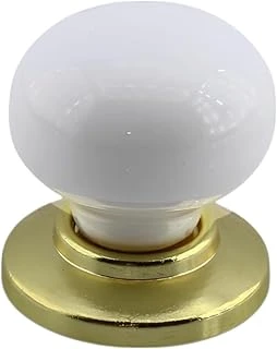 Tere Porselen Gold & Altın Beyaz Düğme Mobilya Mutfak Çekmece Dolap Dolabı Kulpu Kulbu Kulpları ürün görseli 1