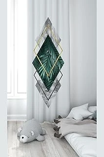 Pelangi Beyaz Doğa Yaprak Desenli Dijital Baskı Yıkanabilir Bebek Çocuk Odası Fon Perdesi, Yeşil-Beyaz 70 X 270 ürün görseli 1