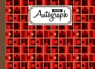 Autograph Book: Rectangles Cover | Memory Book, Signature Celebrity Memorabilia Album Gift, Size 8.25" X 6" By Simon Heinrich ürün görseli 1