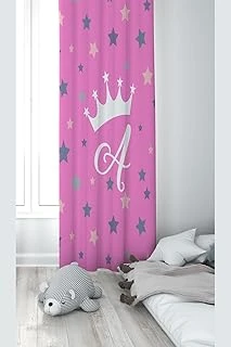 Pelangi Pembe A Harfli Yıldızlı Dijital Baskı Yıkanabilir Bebek Çocuk Odası Fon Perdesi, Pembe-Beyaz 140 X 200 ürün görseli 1