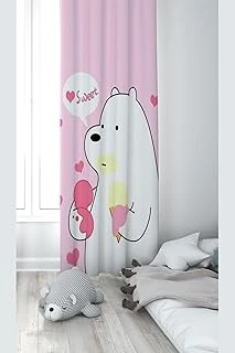 Pelangi Pembe Ayıcık Desenli Dijital Baskı Yıkanabilir Bebek Çocuk Odası Fon Perdesi, Karışık Renkli 140 X 200 ürün görseli 1
