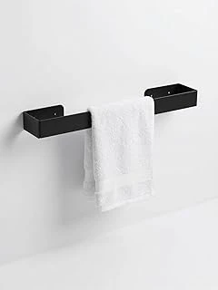 Orret 40 Cm Yapışkanlı Havlu Askısı Metal Havluluk Delmeden Montaj Banyo Havlu Askılığı Mutfak Havlu Tutucu Lavabo Yanı Havlu Askısı Siyah Duvar Havluluk (Siyah) ürün görseli 1