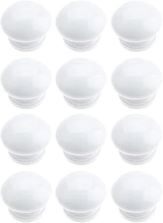 Xspring Dolap Kulpu, 12 Adet Çekmece Kulpu, Komodin Kulpları, Yuvarlak Ahşap Dolap Kulpları, Çekmece Kolları İçin 4×22Mm Vidalı, Beyaz Renkli Dekoratif Mobilya Aksesuarı ürün görseli 1
