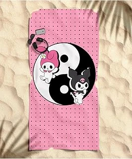 Kuromi Ying Yang Baskılı Piaj Havlusu Renkli Tek Ebat ürün görseli 1