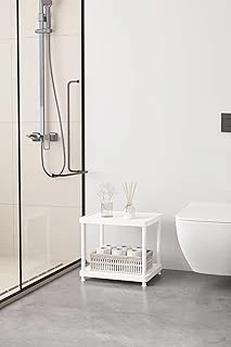 Beyaz 2 Katlı 33X40 Ekstra Geniş Düzenleyici Mutfak Banyo Rafı Sehpa ürün görseli 1