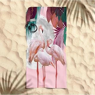 Gi̇ft Duvet Cover Flamingo Baskılı Plaj Havlusu Çok Renkli Tek Ebat ürün görseli 1