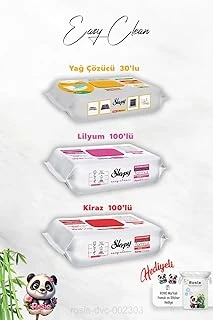 Kiraz Lilyum Katkılı 100'Lü, Çözücü 30'Lu Temizlik Havlusu Rosie Hediye ürün görseli 1