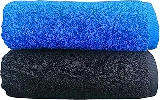 50X90 Cm%100 Pamuk El Havlusu Spor Havlusu – 250 Gr – 2’Li 3’Lü Set Seçenekleri – Banyo, Yoga, Pilates, Spor Için Şık Yumuşak El Havlusu (1, Siyah Mavi) ürün görseli 1