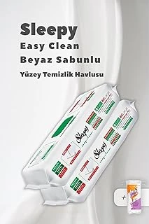 Sleepy 4 Xl Mopa Uyumlu Beyaz Sabunlu Havlu 2 Paket Pamuk ürün görseli 1