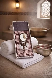 Hediye Hamamı Havlu Magnetli Ayna Doğal Sabun Seti – El Yapımı Doğal Sabun Havlu – Spa Hediye Kutusu (Mor) ürün görseli 1
