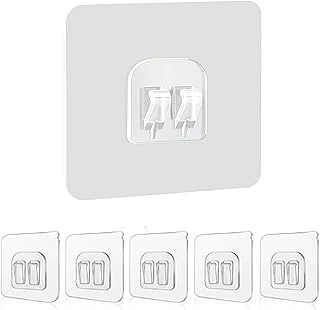 Smartizi 5'Li Çiftli Banyo Köşe Rafı Yedek Sticker (60X60Mm) - Şeffaf Güçlü Yapışkanlı Raf Tutucu Seti (Delme Gerektirmez) ürün görseli 1