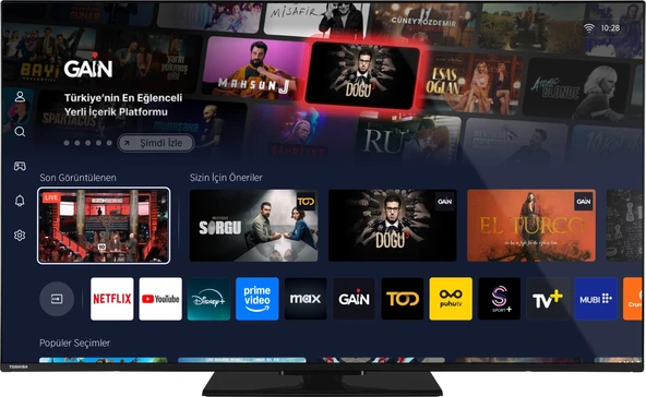 Toshiba 65UV3463DT 65'' 164 Ekran Uydu Alıcılı 4K Ultra HD VİDAA Smart LED TV ürün görseli 1
