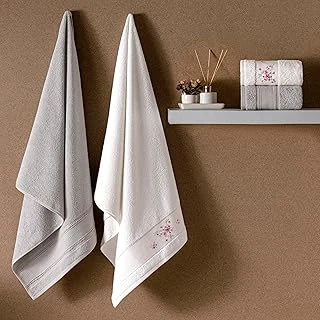 Taç Vega Pure Cotton Düz Pamuk Hamam Seti, Krem, 4'Lü Set ürün görseli 1