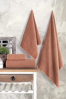 Royality | 50X90-70X140 Cm 4'Lü Banyo Havlu Seti,%100 Pamuklu Havlu Takımı Kiremit ürün görseli 1