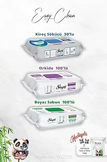 Orkide Beyaz Sabun Katkılı Sleepy 100'Lü, Kireç Sökücü 30'Lu Temizlik Havlusu Rosie Hediye ürün görseli 1