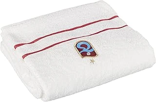 Taç Arma Baskılı%100 Pamuk Banyo Havlusu, Beyaz, 90X150 Cm ürün görseli 1