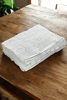 6'Lı Güpürlü%100 Pamuklu El Yüz Havlusu Seti 30X50 Cm Beyaz ürün görseli 1