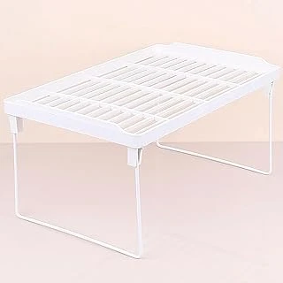 Promosyonca Metal Ayaklı Mutfak Banyo Rafı, Tezgah Üstü Organizer, Dolap İçi Düzenleyici, Plastik Raf, Beyaz 34.50 X 21,5 X 14 Cm (Büyük) ürün görseli 1