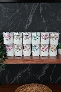Pamuklu 3D İşlemeli 12 Li Analı Kızlı Çeyizlik Havlu Seti 50X90 Cm - 00030 ürün görseli 1