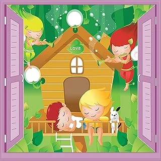 Çocuk Odası Bebek Odası Pencere Poster Duvar Kağıdı Ağaç Ev ürün görseli 1