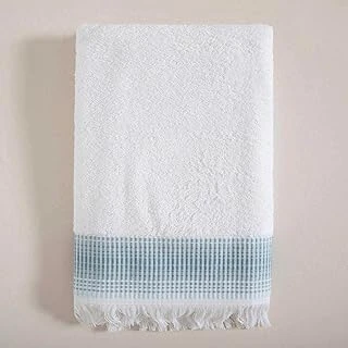 Endi Pamuk Banyo Havlusu 70X140 Cm Beyaz/Aqua ürün görseli 1