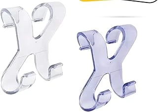 2 Adet Titiz Plastik Havlupan Askısı Hang It, Şeffaf, 85Mm X 90Mm, Banyo Radyatörü Için Pratik Havlu Tutucu ürün görseli 1