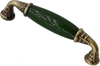 Verdion Yeşil Porselen Krom Kulp 96 Mm 9.6 Cm Mobilya Çekmece Dolabı Dolap Kapak Kulplar Kulb Kulpu ürün görseli 1