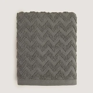 Zigzag%100 Pamuk Banyo Havlusu 70X140 Cm Antrasit ürün görseli 1