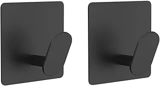 Microcase Yapışkanlı Paslanmaz Çelik Banyo Mutfak Eşya Havlu Vb Metal Askılık - Al5180 2 Adet (Siyah) ürün görseli 1