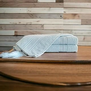 Lunox Home%100 Cotton Havlu Takımı Vücut Havlusu 90X140 Cm, Baş Havlusu 50X80 Cm, Ekstra Yumuşaklık (Mavi) ürün görseli 1