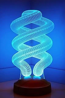 3 Boyutlu 3D Görünümlü Helezon Led Lamba ürün görseli 1