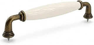 Lisin Porselen Antik Sarı Kulp 128 Mm 12.8 Cm Mobilya Çekmece Dolabı Dolap Kapak Kulb Kulpu ürün görseli 1